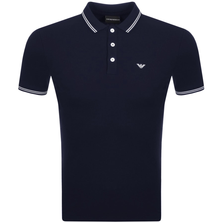 Alternative Image for ProductEmporio Armani Short Sleeved Polo T Shirt Navy1